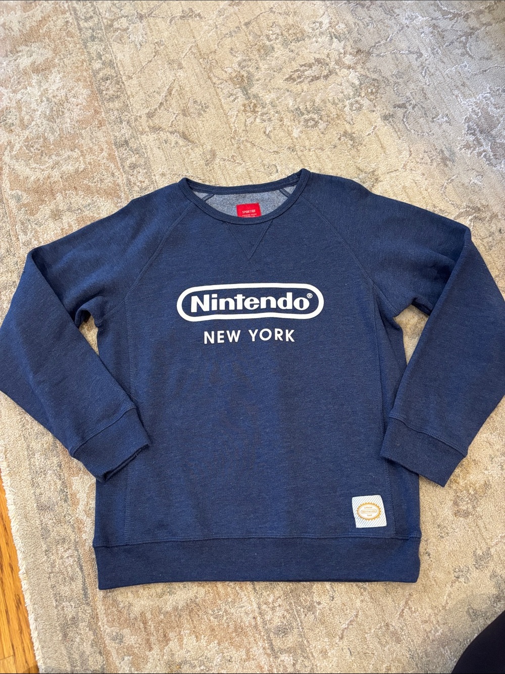 Nintendo Navy Blue boys Crewneck Sweatshirt